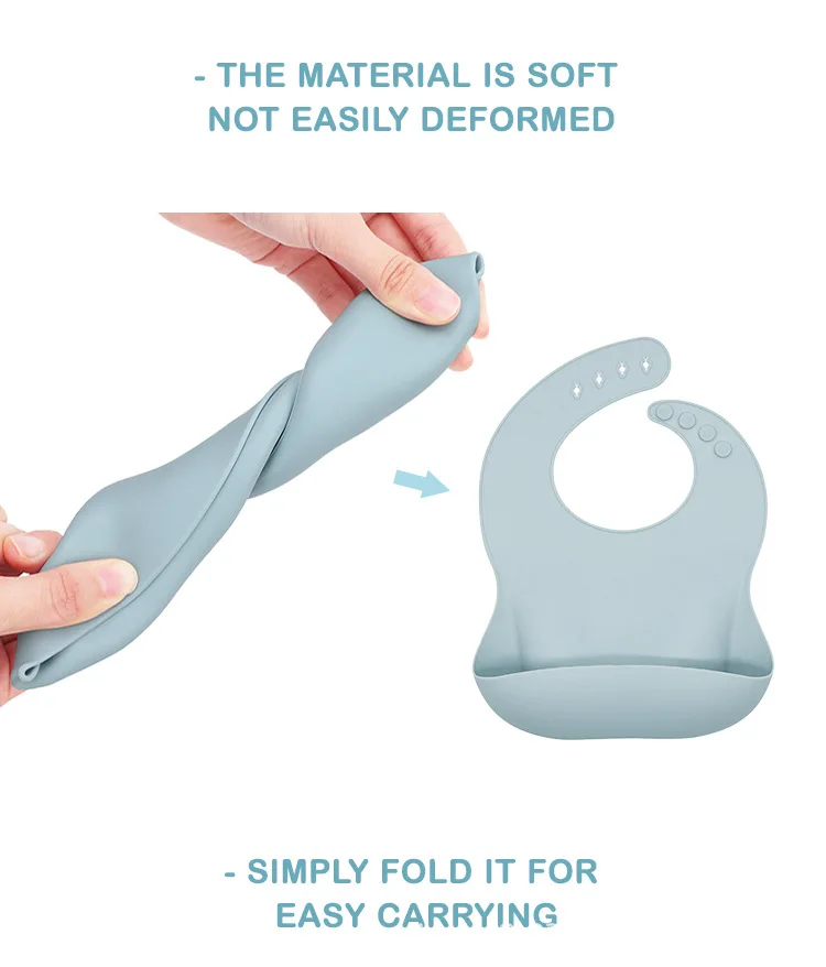 Top Quality Silicon Pattern Bib For Feeding Silicone Baby Bibs