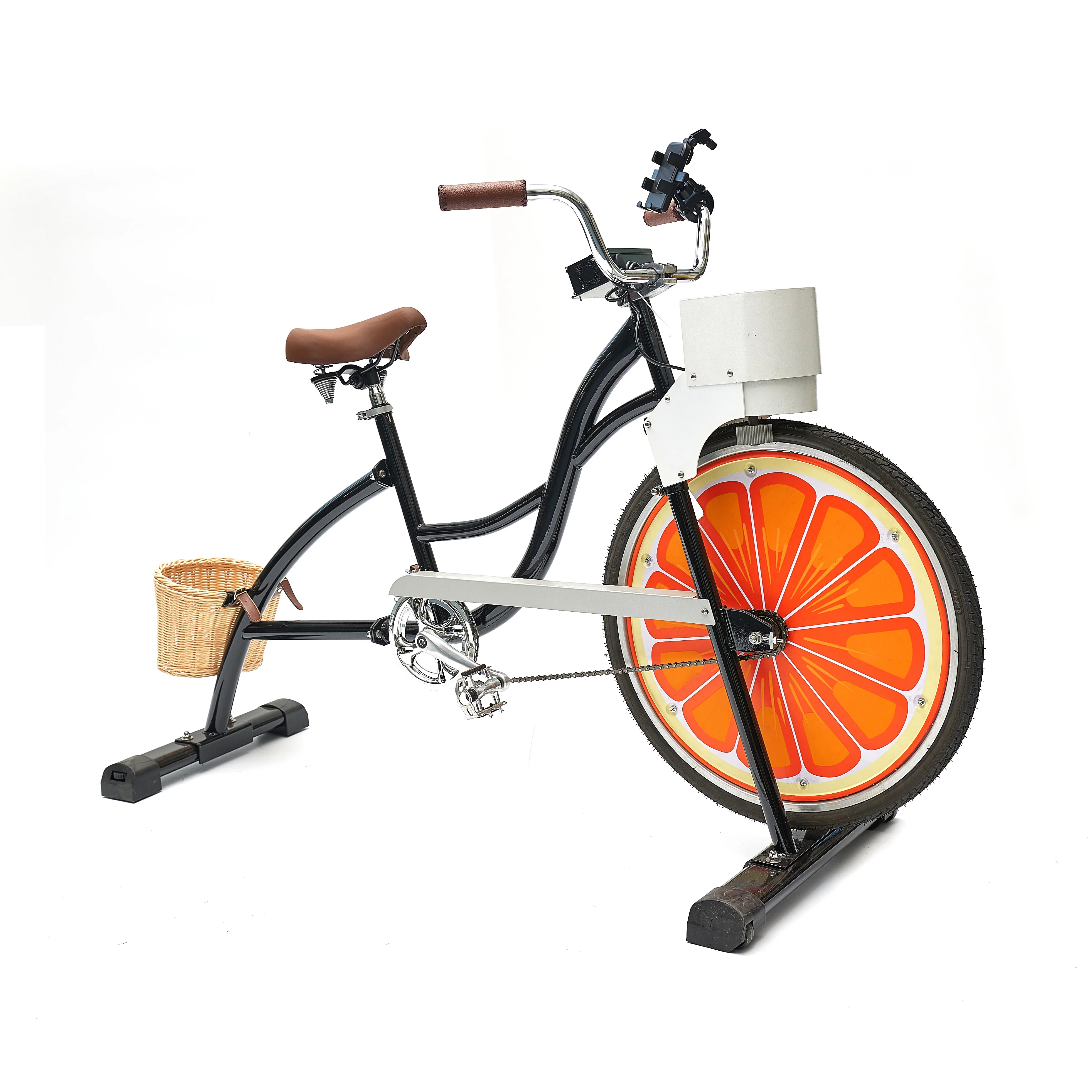 EXI hot selling 2024 bike advertisement foot pedal power generator hybrid cruiser bike for human powered amusement rides