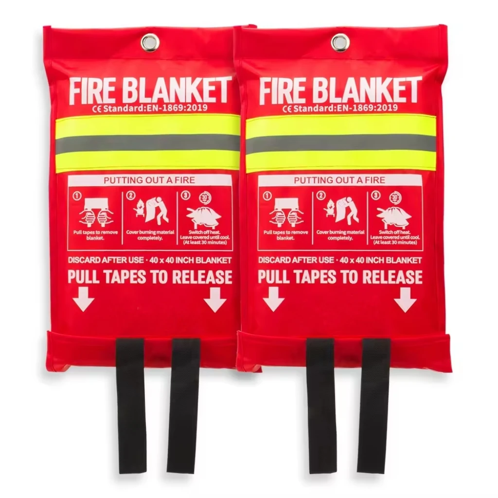 White 1M X 1M fire blanket heat insulation blanket for kitchen