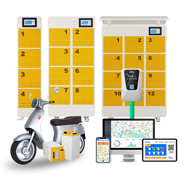 Customized APP Control E Bike Charging Station Outdoor Lithium Motorcycle lithium battery swapping station cabinet  60V40Ah