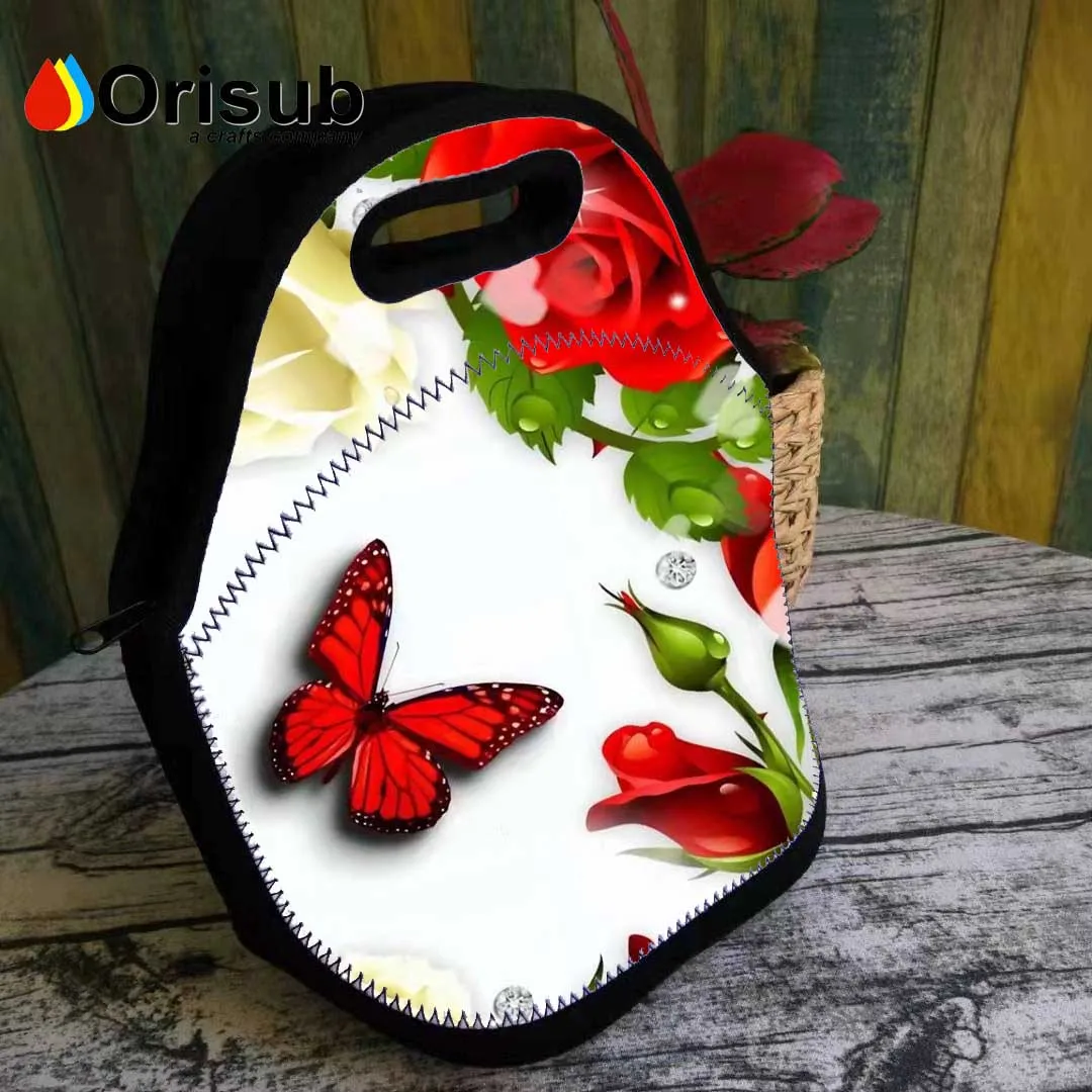 Sublimation neoprene lunch tote personalized lunch bag for printing