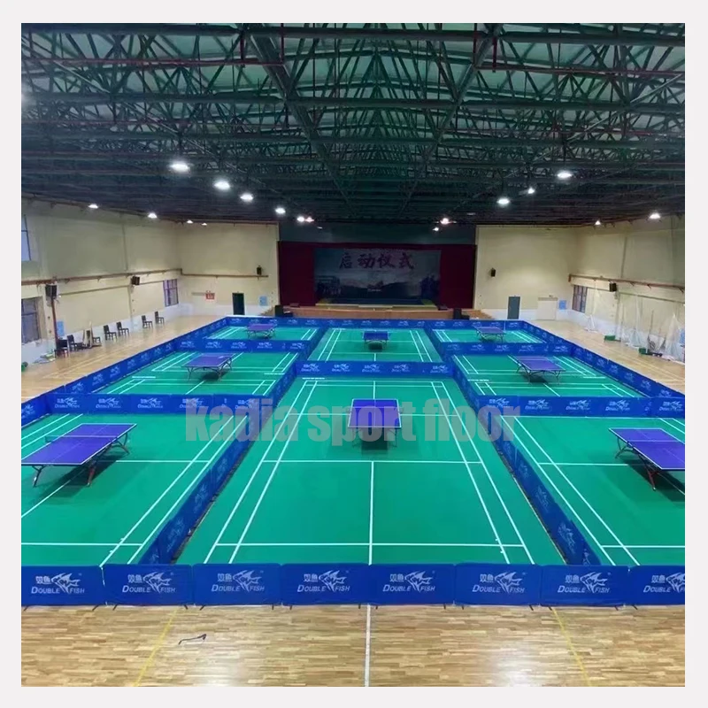 BWF Approved vinyl badminton court mat indoor PVC badminton sports flooring