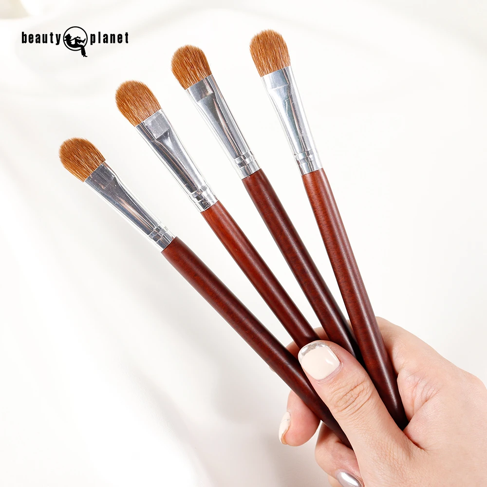 Beauty Planet Wholesale Horse Hair Makeup Brush For Eye Shadow Blending Wooden Professional Makeup Brushes Eye Private Label