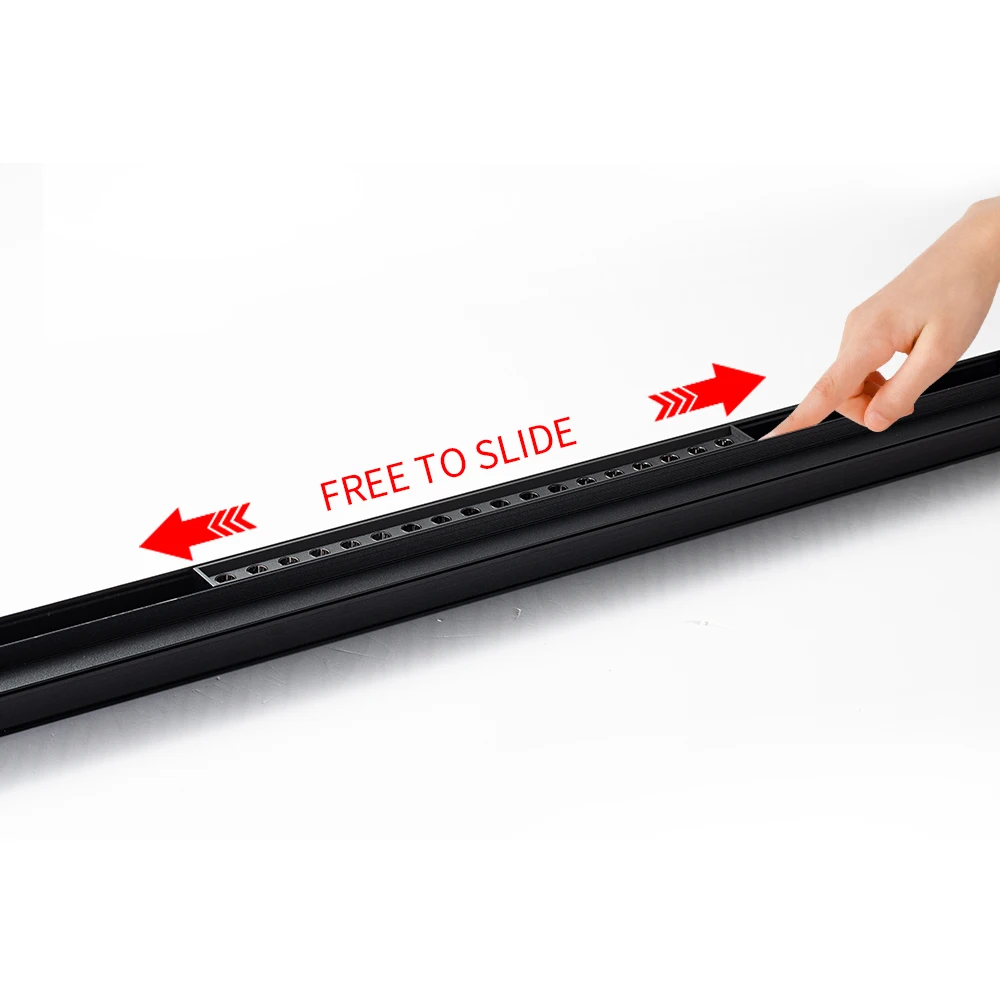 Indoor Lighting Ceiling Embedded Led Adjustable Track Light Rail Cob Led Track Lighting Magnetic Track Bar