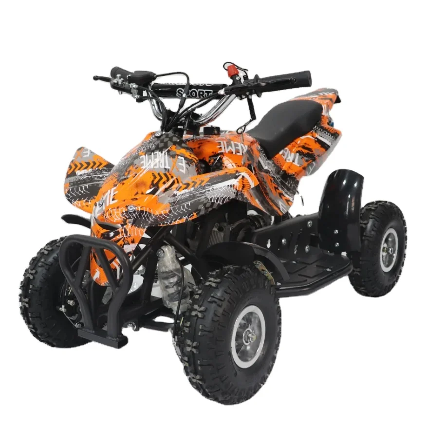 Automatic Quad Bike 2 Stroke Four Wheeler Mini Moto 50cc Chain Drive 47cc 49cc Kids Mini Quad Atv 4 Wheel Gasoline Bike 50CC 12V