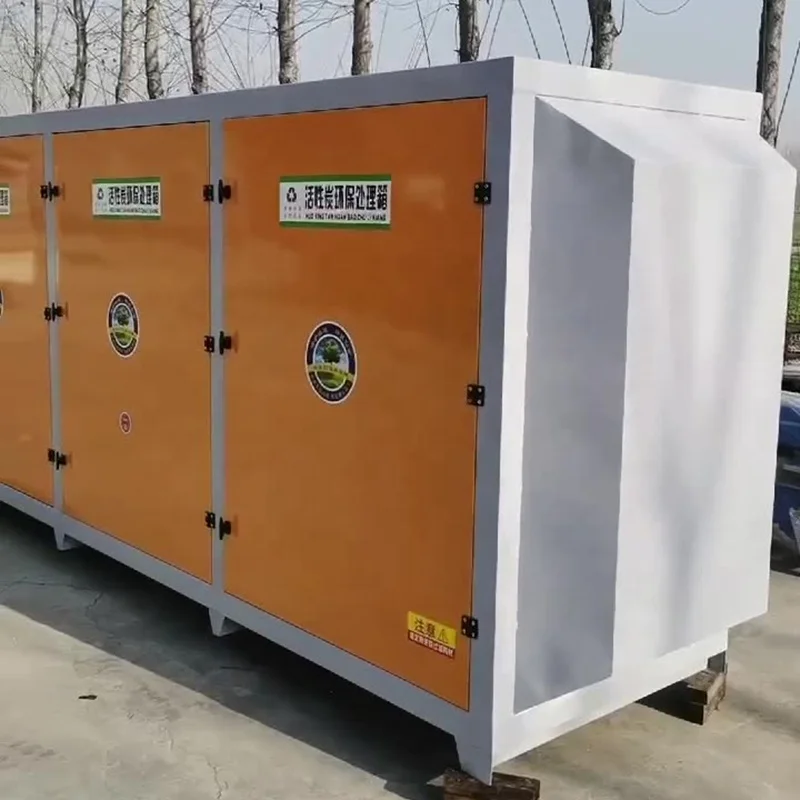 Activated carbon environmental protection box industrial waste gas treatment and purification equipment 40000 air volume stainle