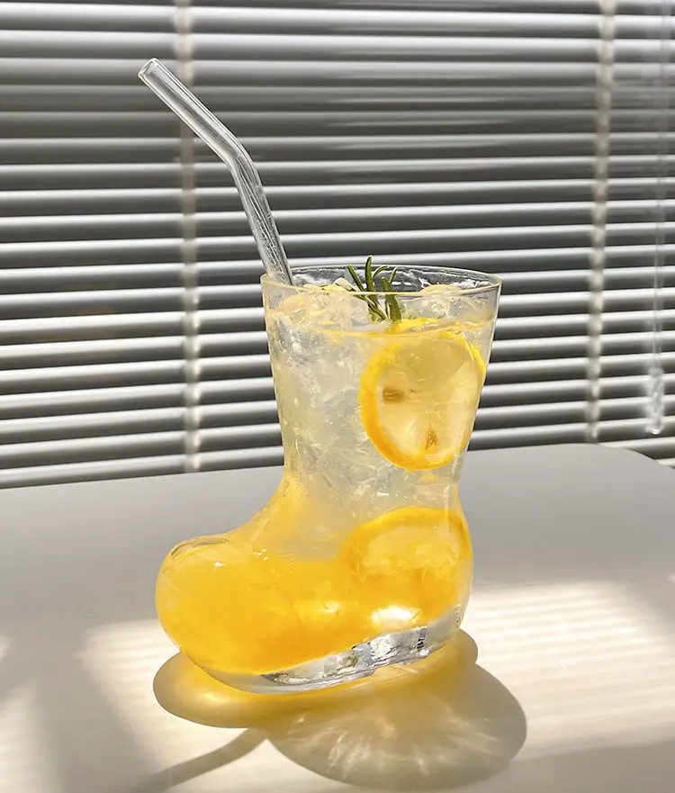 Creative Boots Shaped Glass Beer Mug Bar Glass Beer Cups Cocktail Juice Drinking Boot Shoes Glass Cup