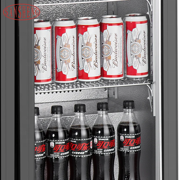 Double Glass Door Beer Cooler Bar Fridge Bar Under Counter Beverage Cooler Refrigerator