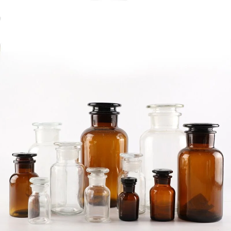 High Quality 5ml-2000ml Amber Amber Glass Chemical Reagent Bottle Centrifuge