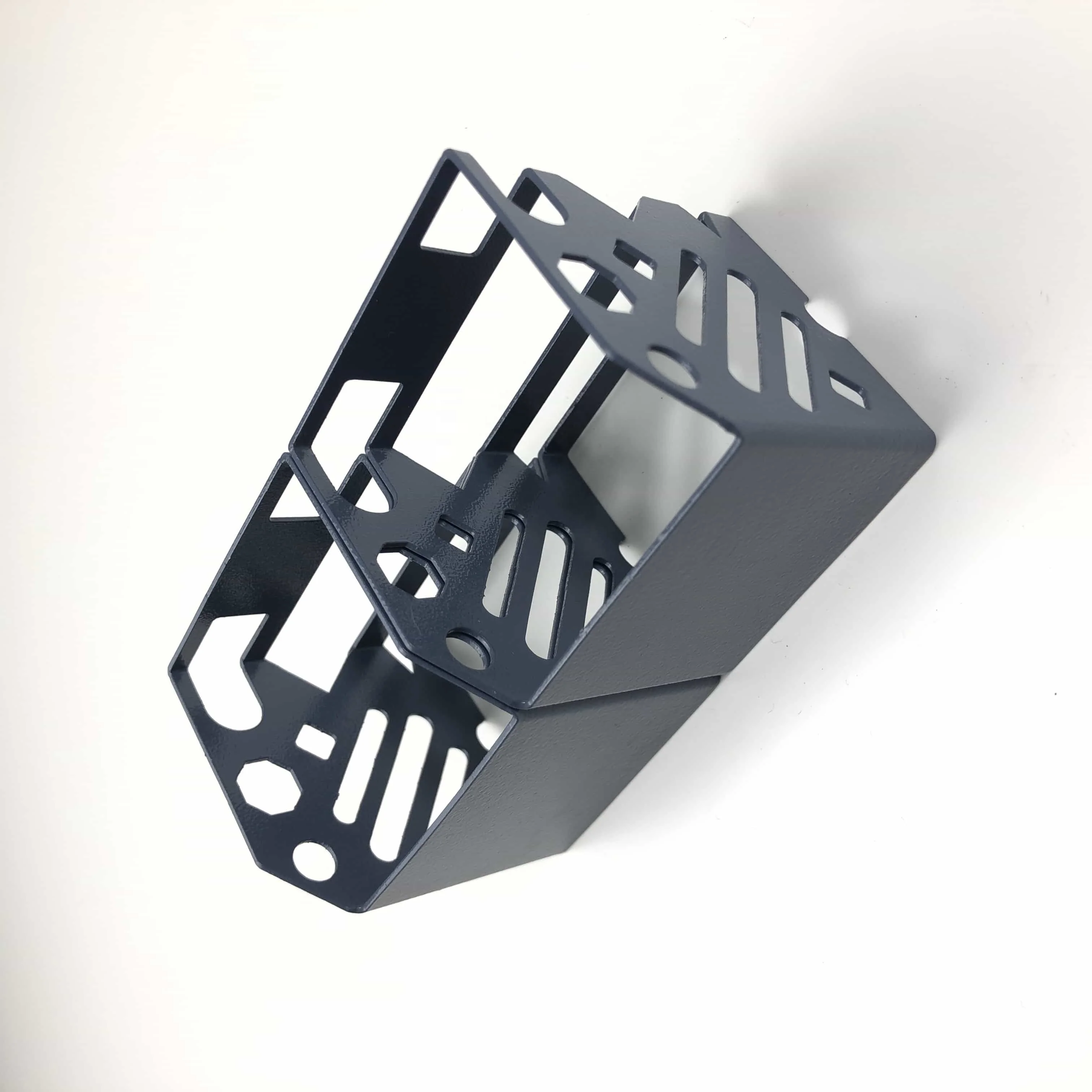 competitive price custom blue powder coated steel tube fabrication laser cutting tube