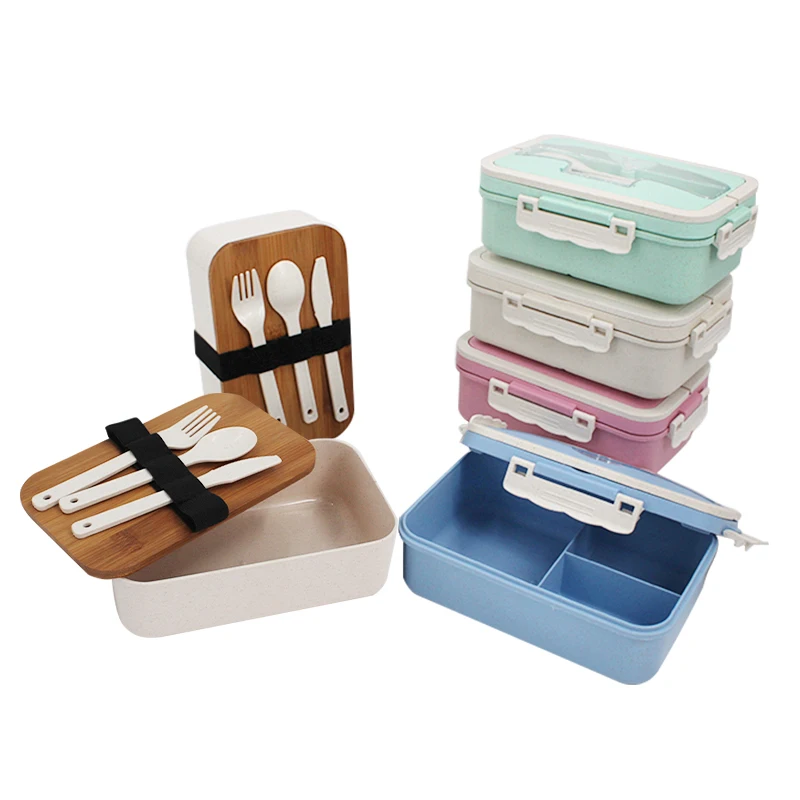 Amazon, Лидер продаж, биоразлагаемый экологичный Ланч-бокс с рисовой шелушкой бенто, сумка, Ланч-бокс из пшеничной соломы