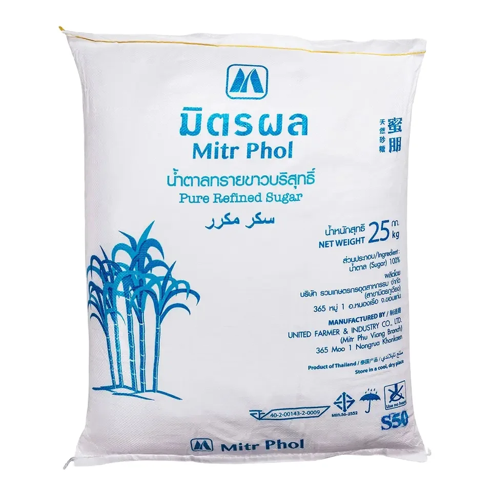 ICUMSA 45 Thailand 50kg White Granulated Sugar GRANULAR 99.90% Purity Bag Bottle Box Bulk Packaging Refined Cane Sugar