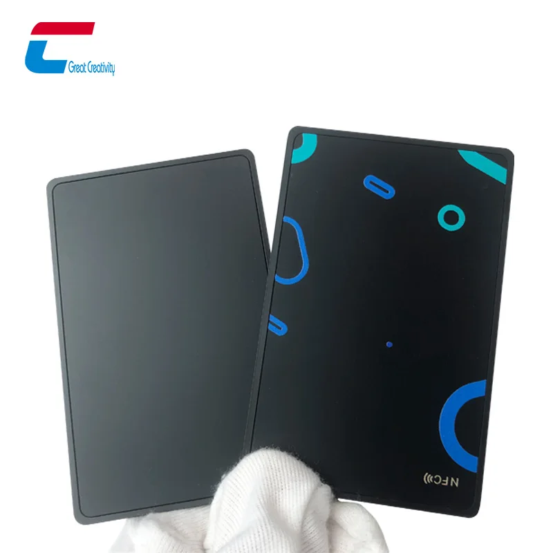 Hot sale NEW RFID Metal Card Contactless metal edges nfc business cards With Hidden chip