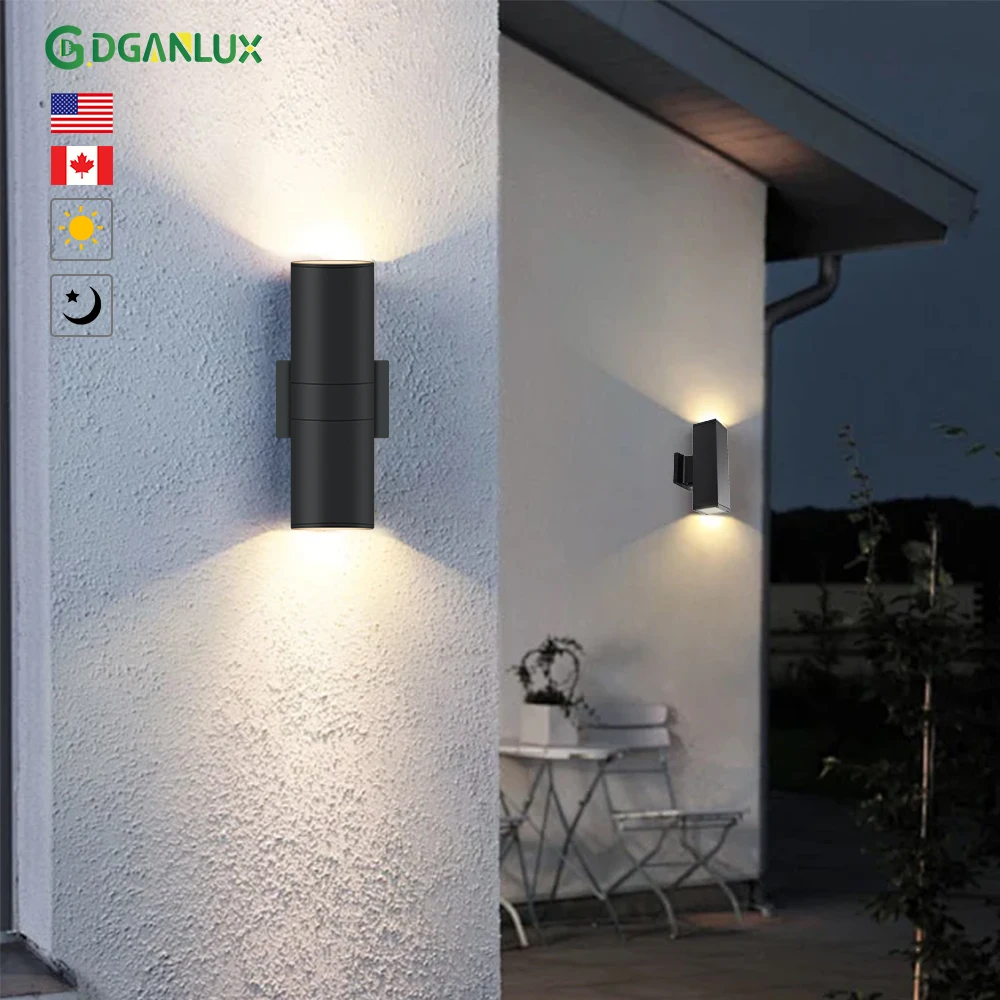 Waterproof Led Wall Light up Down Wall Sconce Dual Head Outdoor Lighting Lamp Fixture