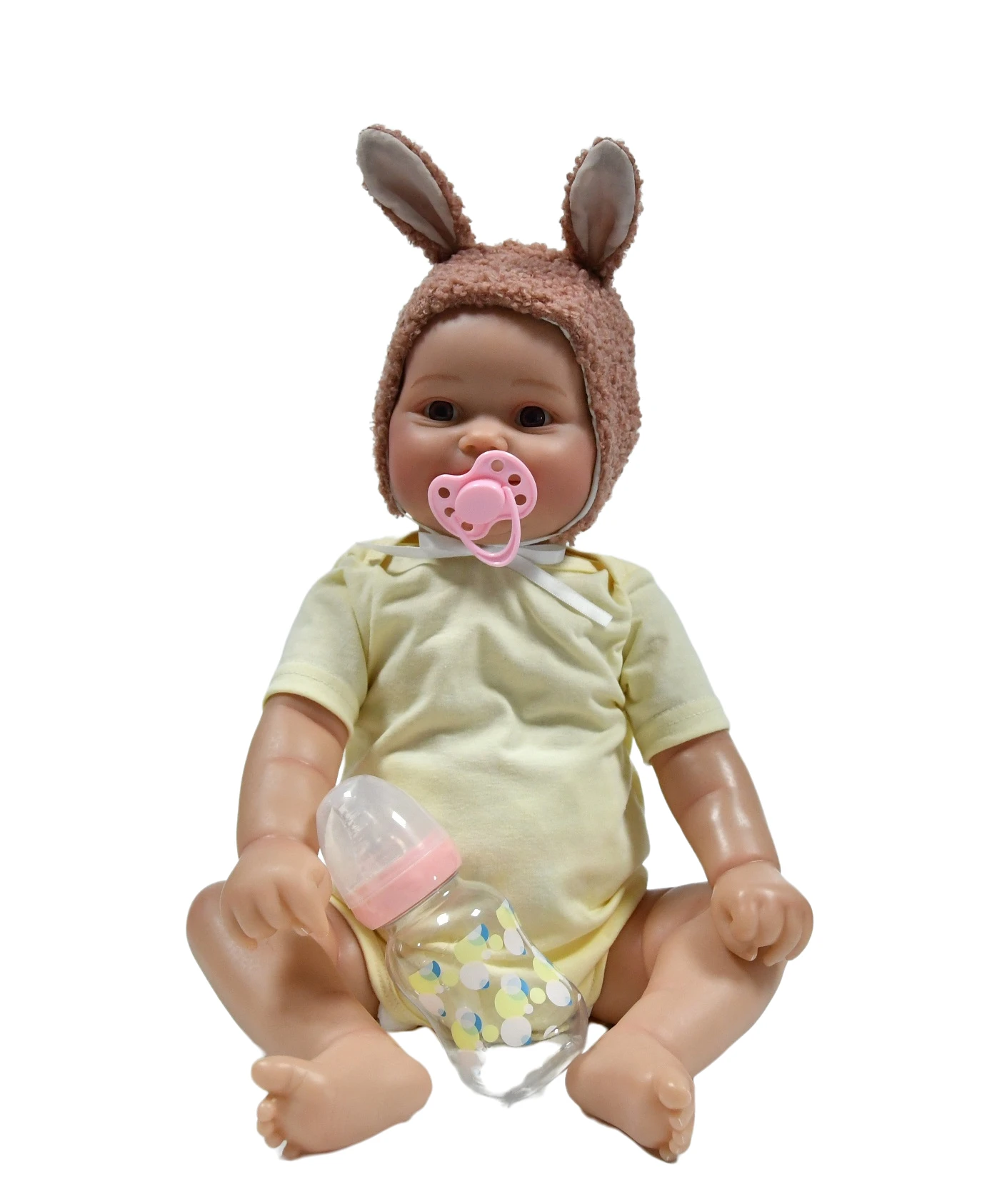 18inch Full Body Vinyl Reborn Baby Doll Meadow Newborn Baby Size Handmade Hand-root Hair 3D Painted Visible Veins Real Pictures