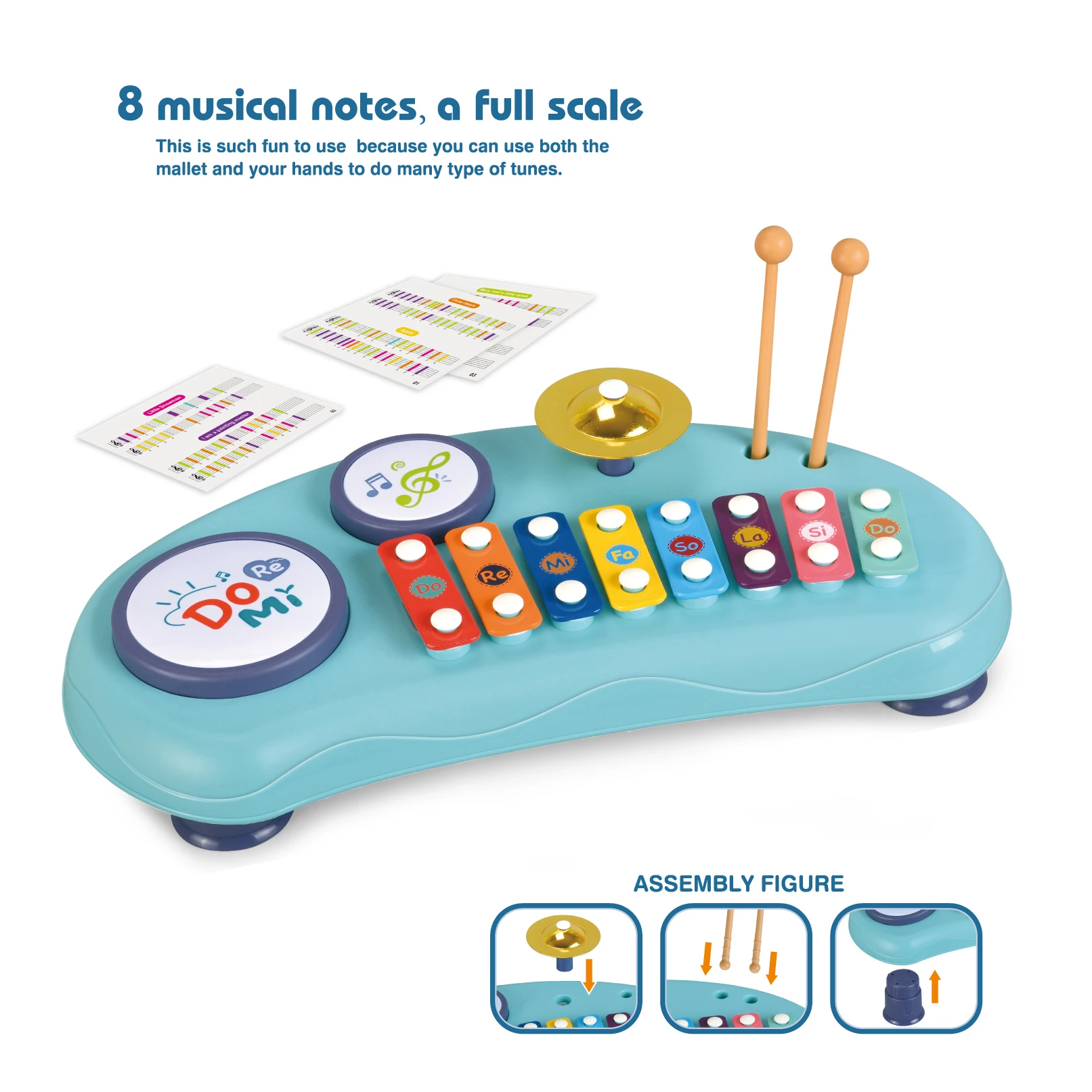 baby Musical Piano Toy Musical Keyboard Piano Set Infant Early Educational Instrument Learning for Boys Girls Birthday Gift