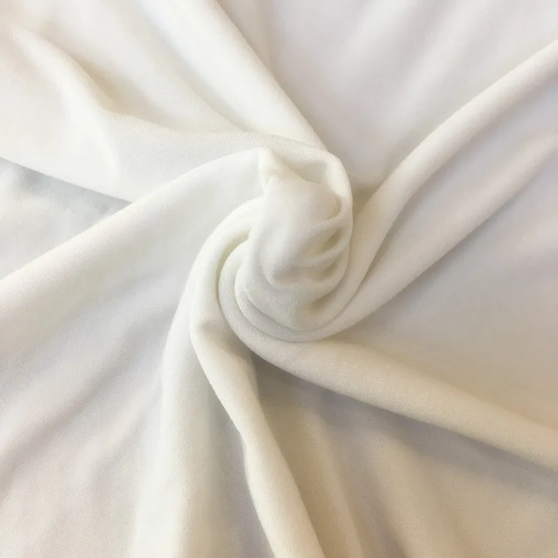 High Quantity Custom Weight No Print Double Brushed White Poly DBP Polyester DTY Fabric