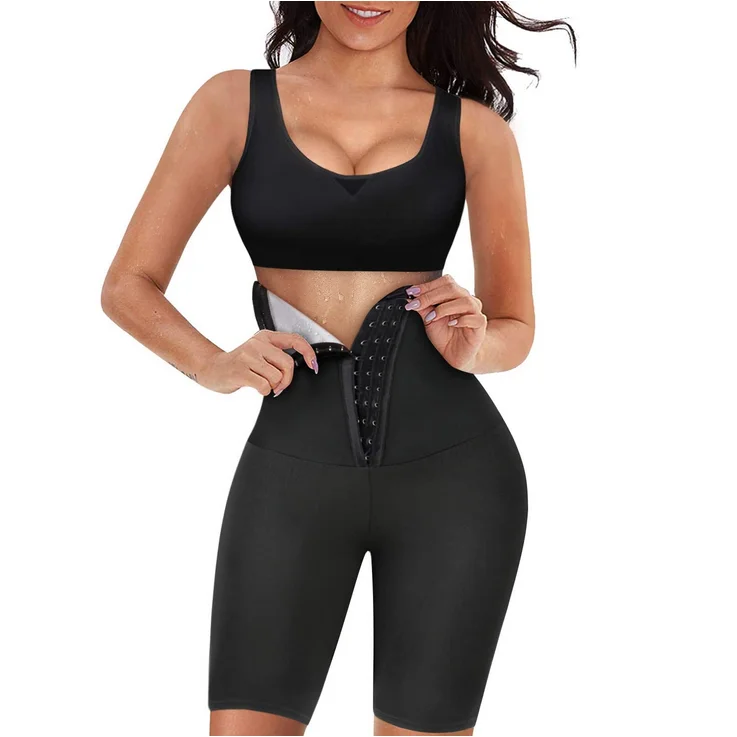 Hot Sweat Body Shaper Sauna Pants Women Weight Loss Thermo Shapers Pant Silver Coated