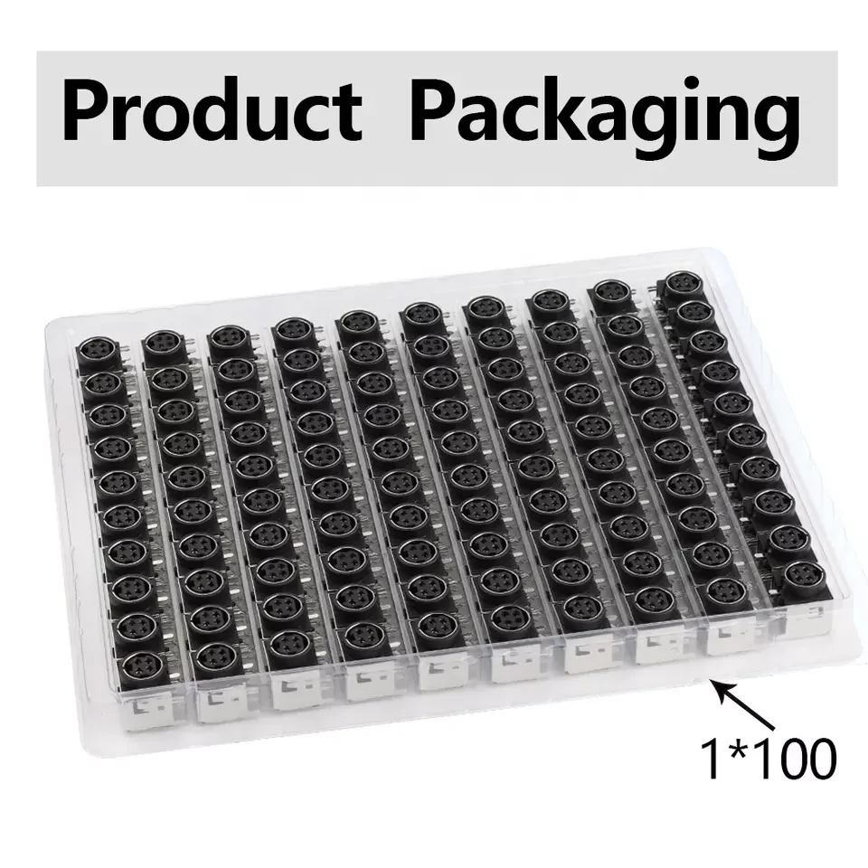 DS-5-03 Din female Connector 5cores pcb Panel Mount DS series 5pins circular din socket connectors