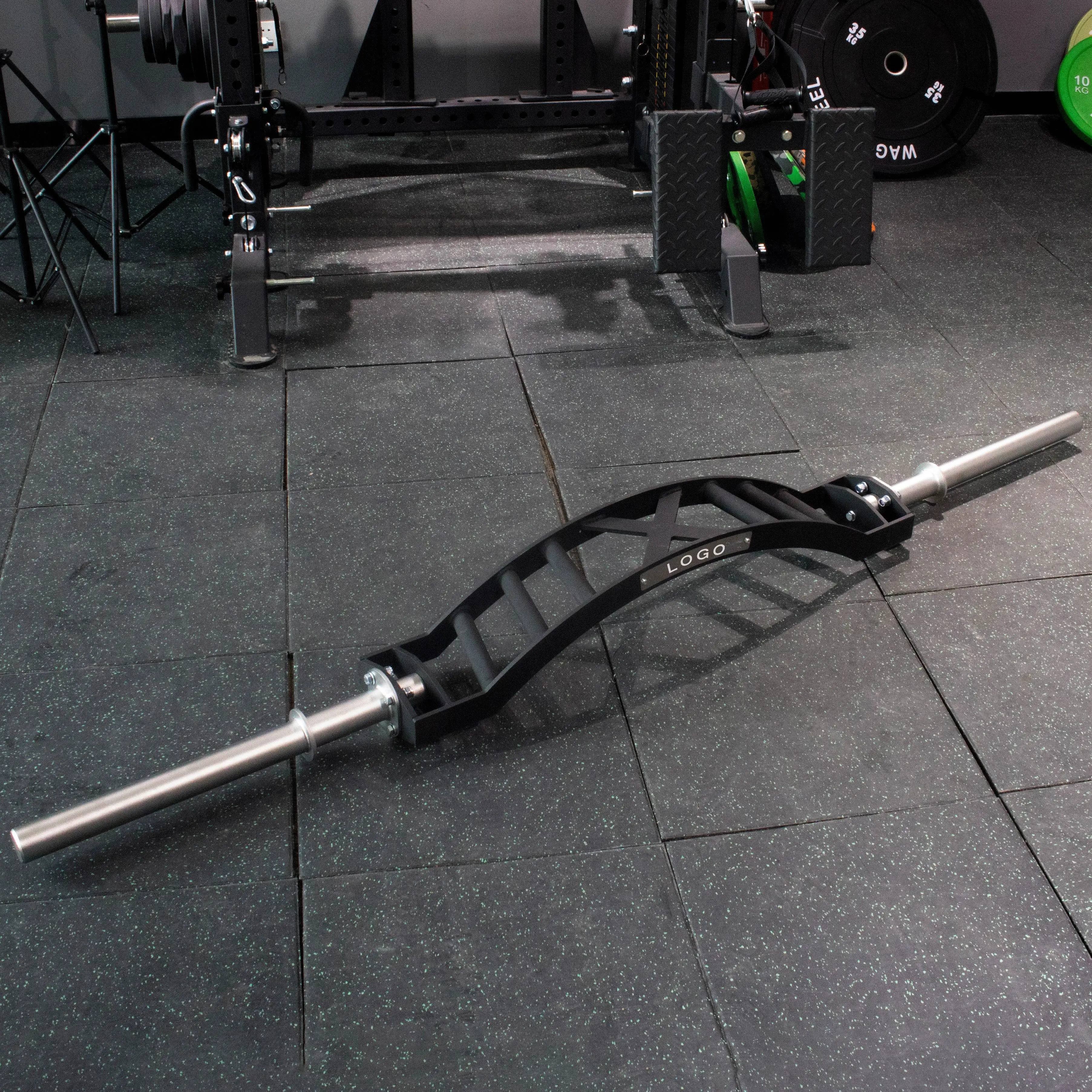 LDH - Fitness Equipment Gym Weightlifting Bar Squat Training Multi Grips Barbell Curved Swiss Bar
