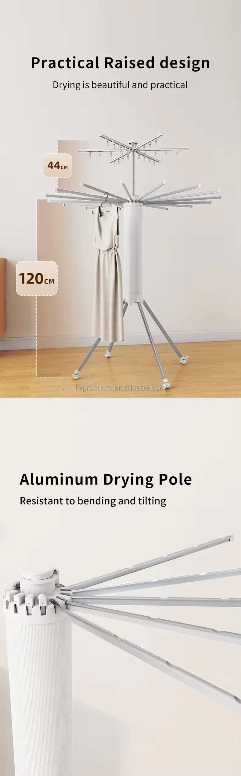 Standing Clothes Hanger Home Garment Hat Hanging Rack Rotating Adjustable Octopus Tripod Clothes Drying Racks