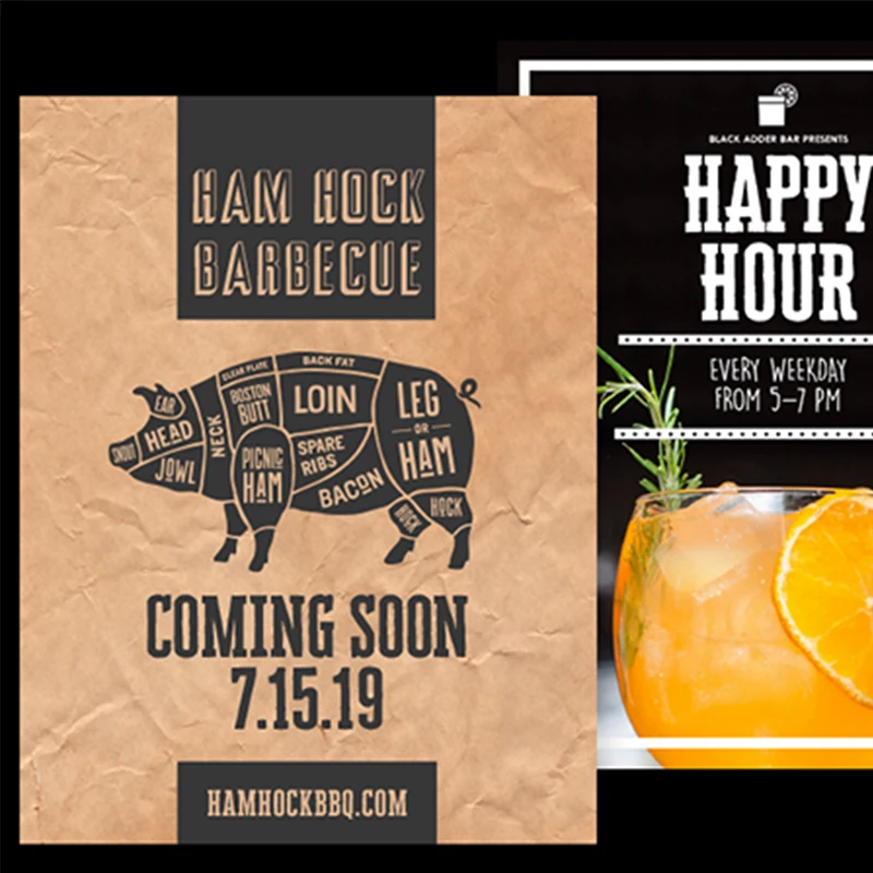 New Materials A4 A5 Custom Menu Leaflets Catalog Restaurant And Pub Poster New Product Promotion Leaflet Printing