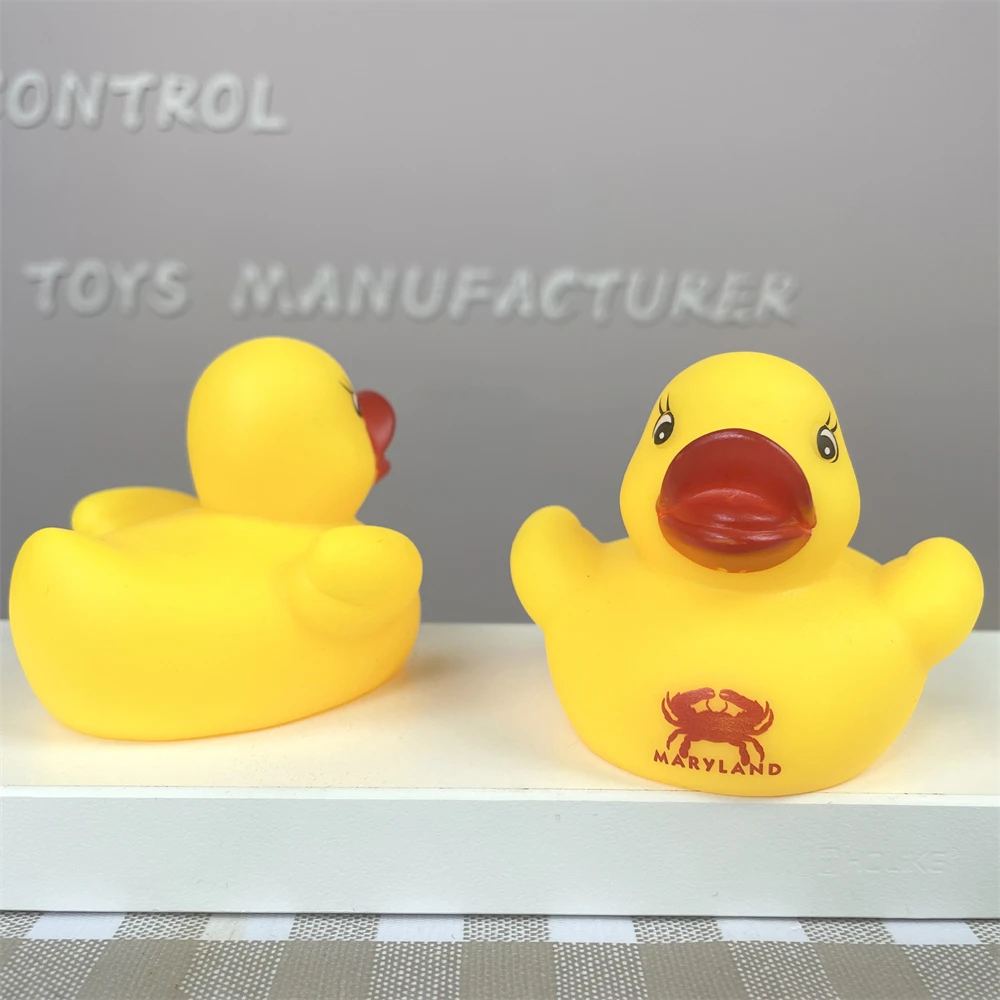 Custom Printing Own Logo Classic Baby Bath Toy Vinyl Non Toxic 7cm Mini Floating Yellow Rubber Duck