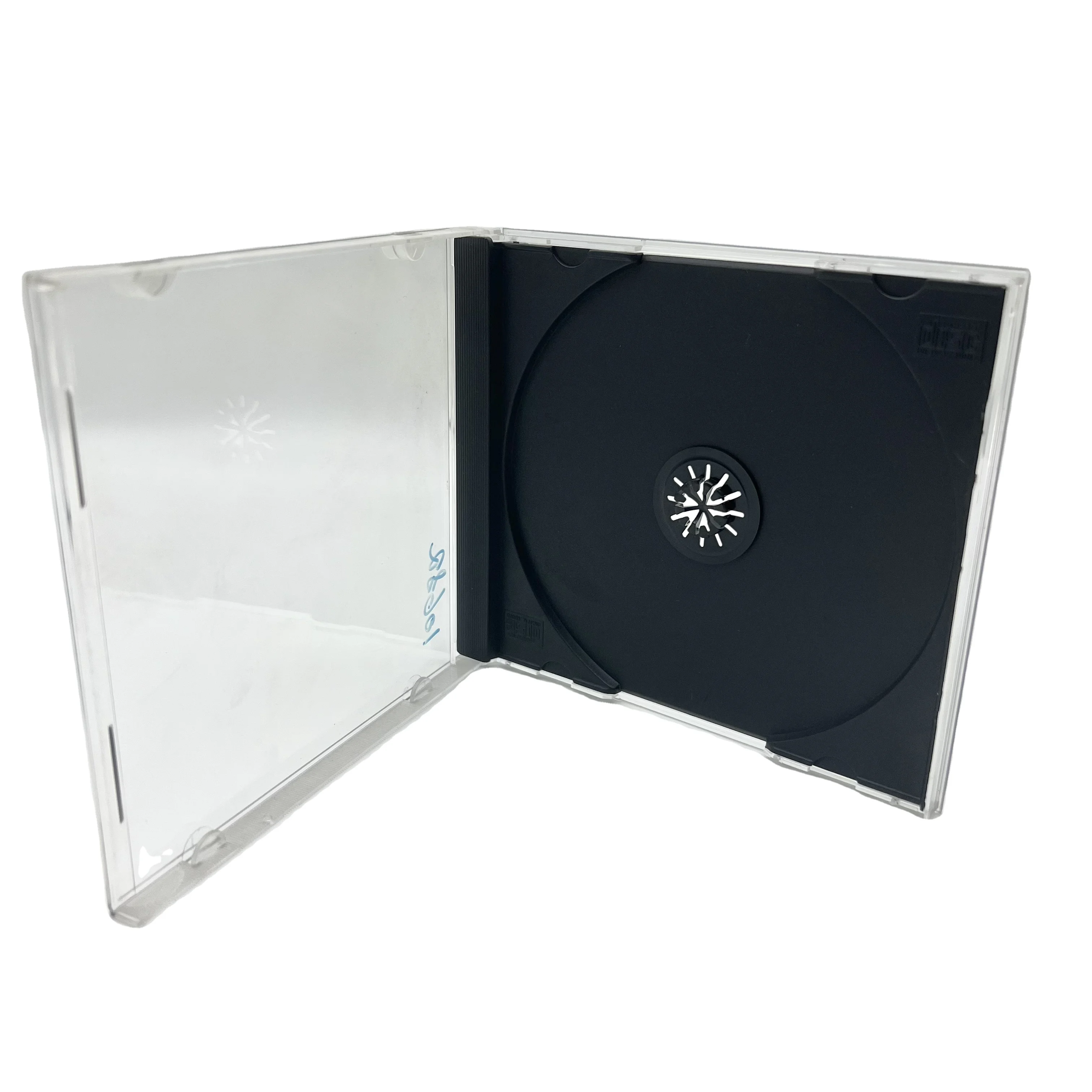 Wholesale Clear  CD   Black Case Single Disc Transparent CD DVD Box Super  saleproducts