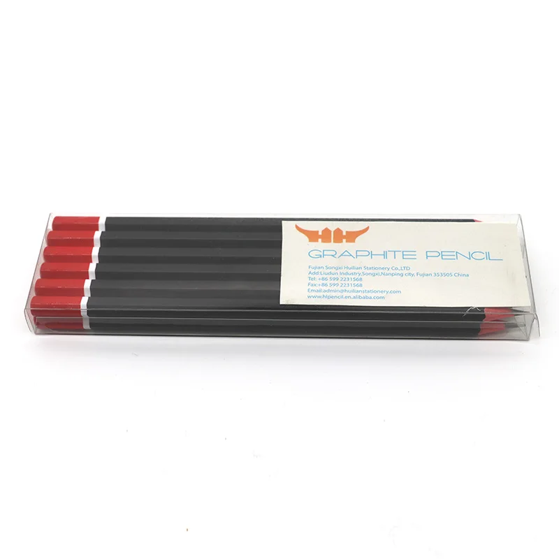 
HB Pencil Black Painting With Red Dipping PVC Pet Box 