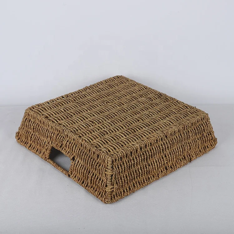 Cheap wholesale seagrass baskets woven basket storage straw rope woven basket