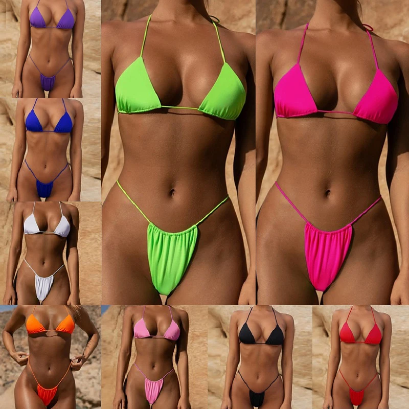 Hot Selling super cheap bikini one dollar swimsuit two piece sexy swimwear sexy bikini in stock