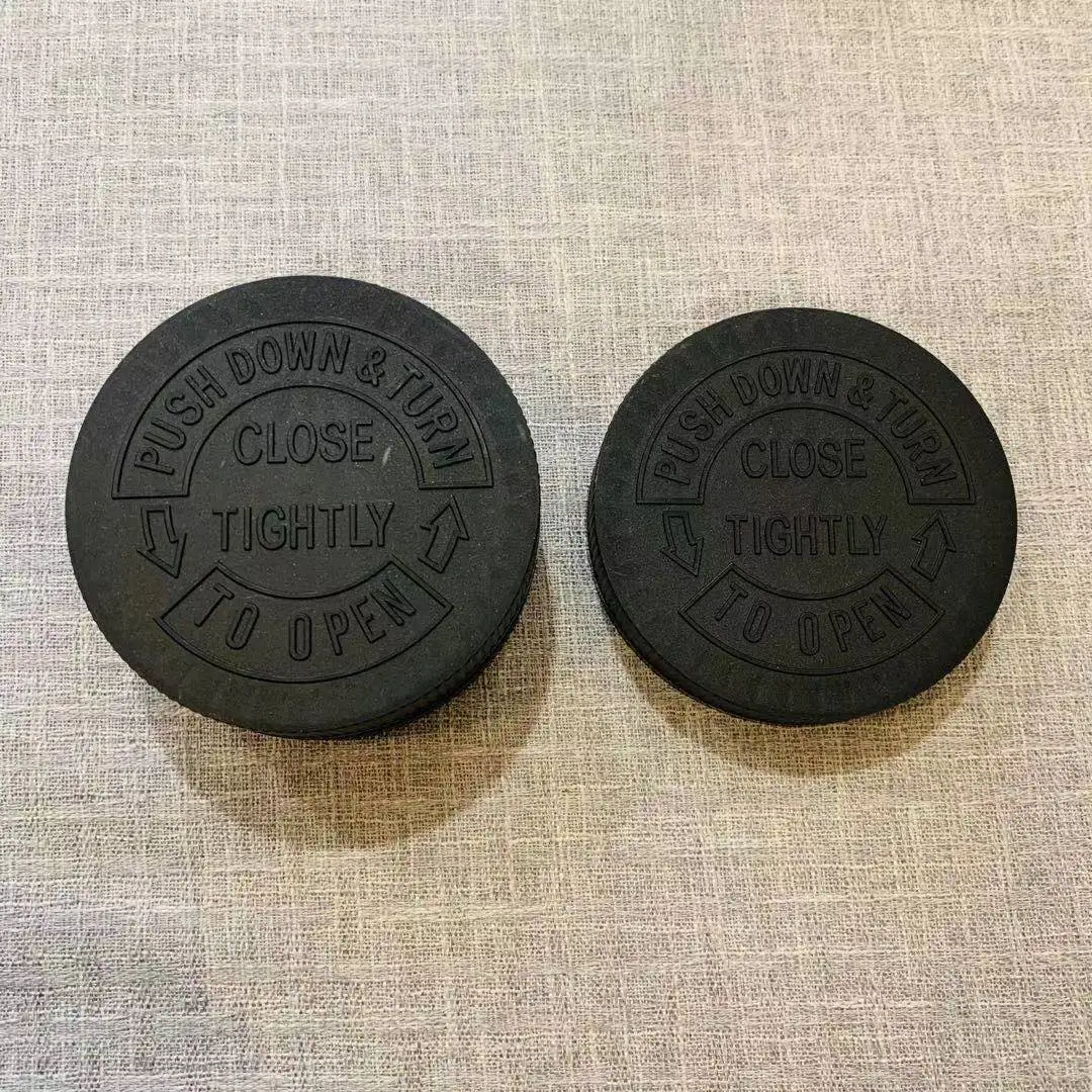 Manufacturers wholesale neck 89MM ribbed closure plastic child proof screw cap  CRC child resistance lid with Gasket for bottle