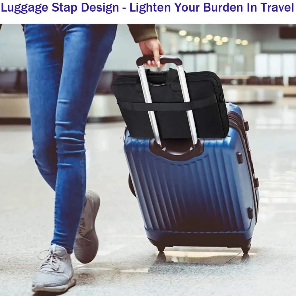 Large Capacity Durable Computer Bag Laptop Case Portable Laptop Black Tote Laptop Bag With Custom Design