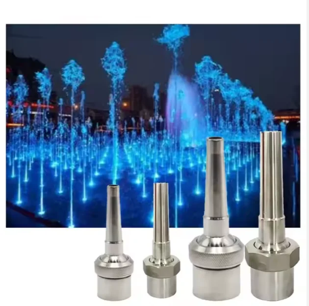 Modern Stainless Steel Outdoor Fountain Nozzle Universal Direct Current Digital Water Curtain Musical Garden Ornamentation