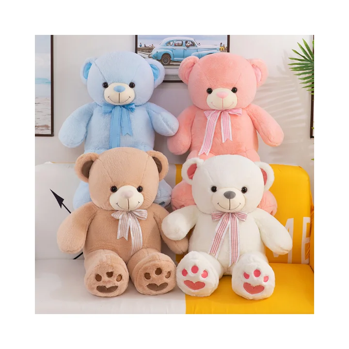Plush Toy Giant Teddy Bear With Bow Tie Soft Toy Big Bear Pillow Stuffed Animals Dolls