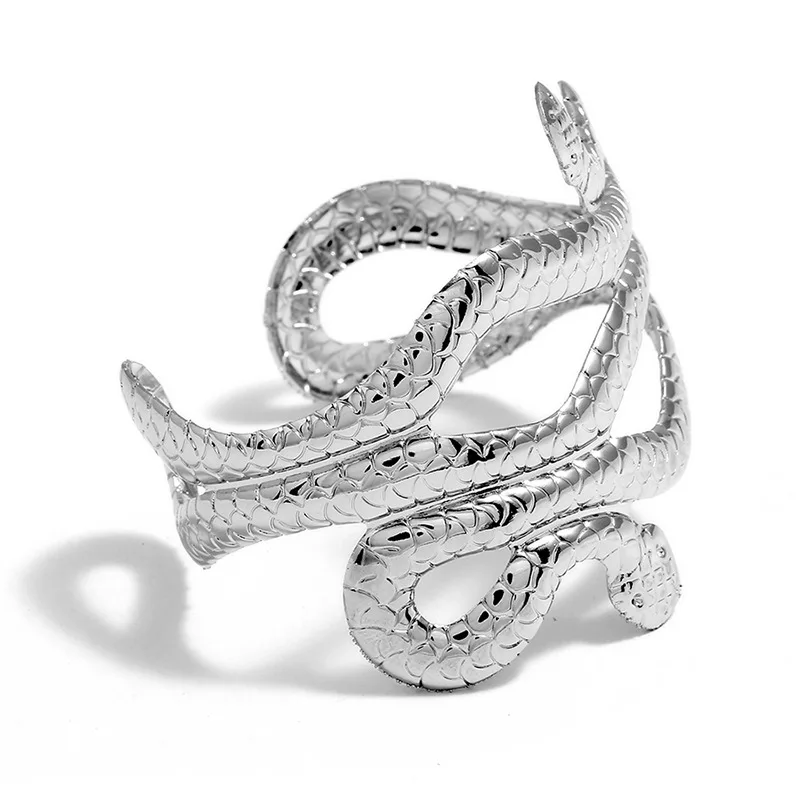 New Arrival  Arm Cuff Open Arm Bracelet Chic Egypt Cleopatra Swirl Snake Arm Cuff Armlet Armband Open Bangle Bracelet