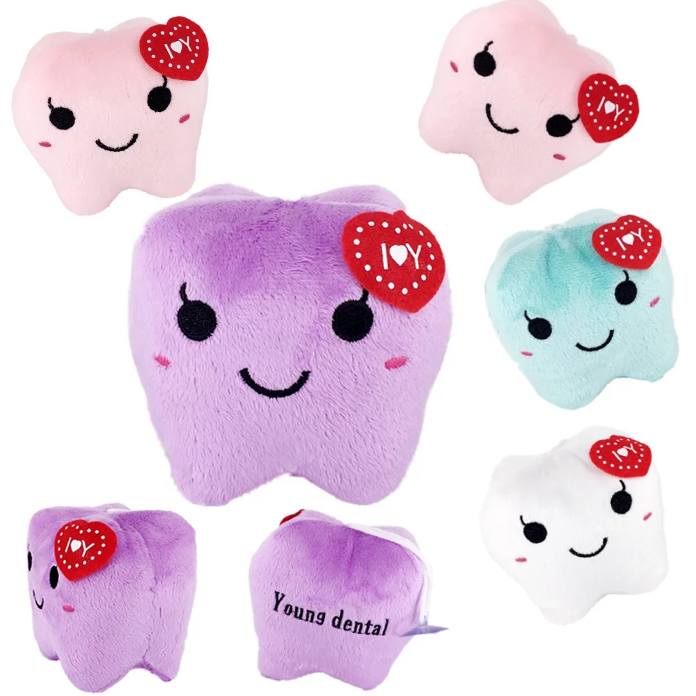 Wholesale cheap soft plush toy tooth pillow custom made soft plush fairy pillow toy with logo for kids