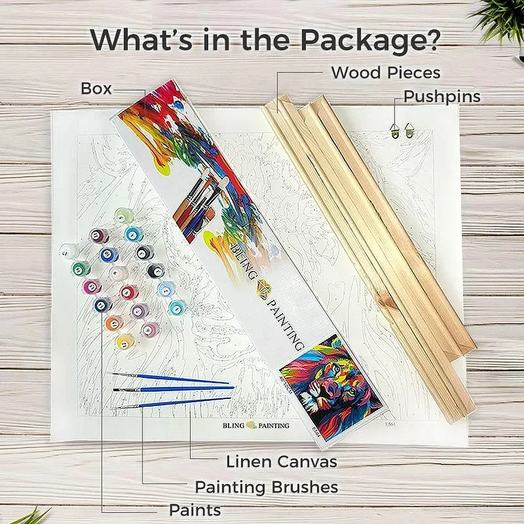 DIY Mysterious Deer Oil Painting Funny Framed Painting by Numbers Kit for Home Decor or Gift