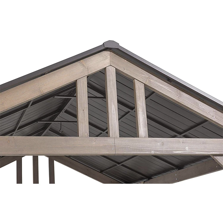 Aluminum Octagonal Pavilion Folding Canopy Garden Outdoor Pavilion Outdoor  Wood All-season gazebo outdoor garden