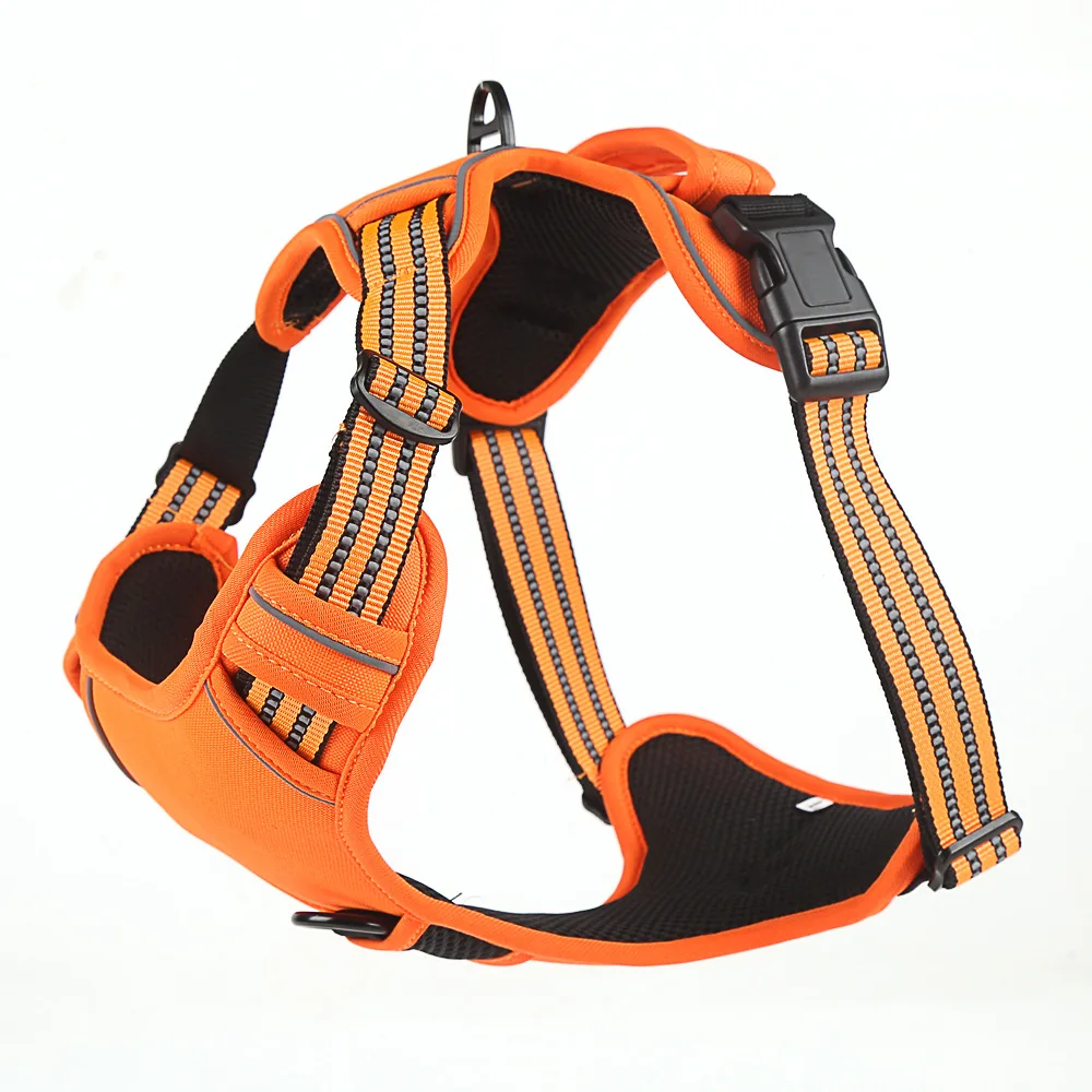 Manufacturer custom Mesh Oxford Solid Pet dog harness Vest Traction