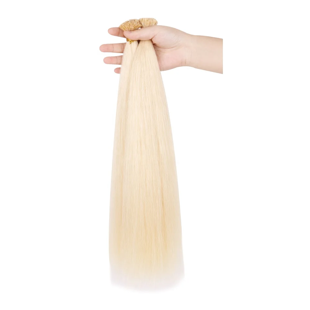 
High Quality Wholesale Remy Human Hair Nano/v/u/flat Tip White I-tip Hair Extensions 