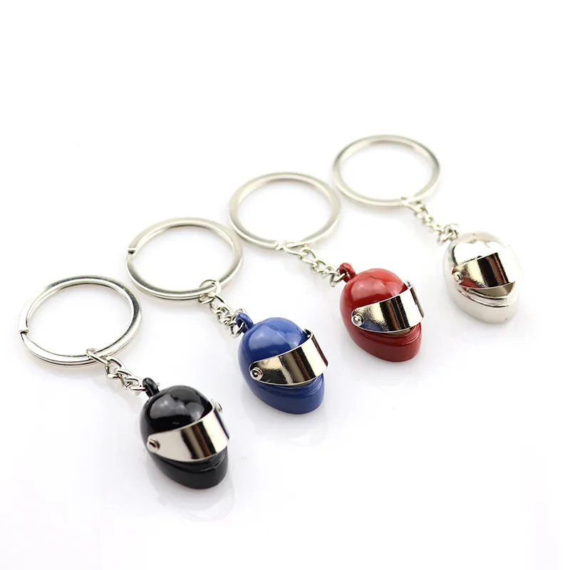 Fashion metal motorcycle helmet keychain