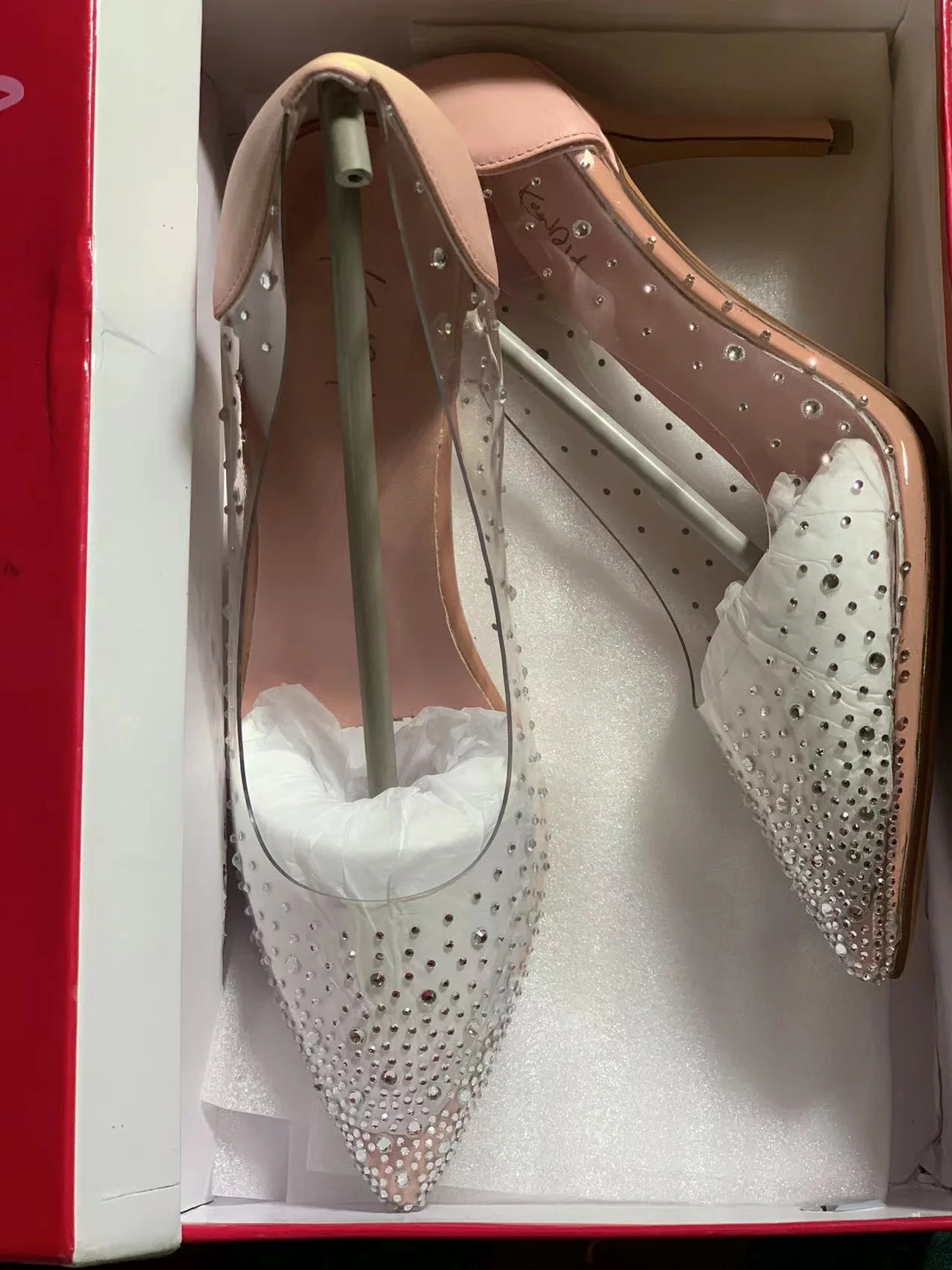 Universe S102 Transparent PVC Crystal  Women Pu pumps High heeled  Women Dress Shoes Wholesale