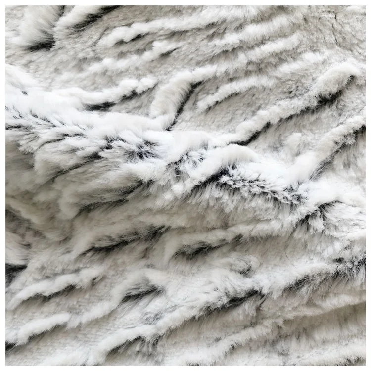  100% полиэстер искусственные волосы плюшевая ткань жаккард оптовая продажа длинный ворс матовый искусственный мех