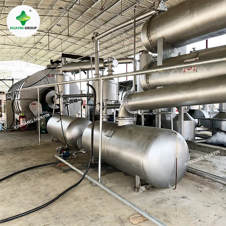 Huayin waste tyre tire pyrolysis machinery cracking reactor for pyrolysis oil