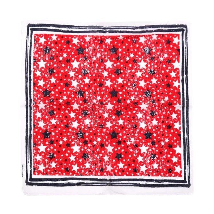 European and American hip-hop street dance skull square scarf cotton unisex dressed headscarf Halloween print headscarf