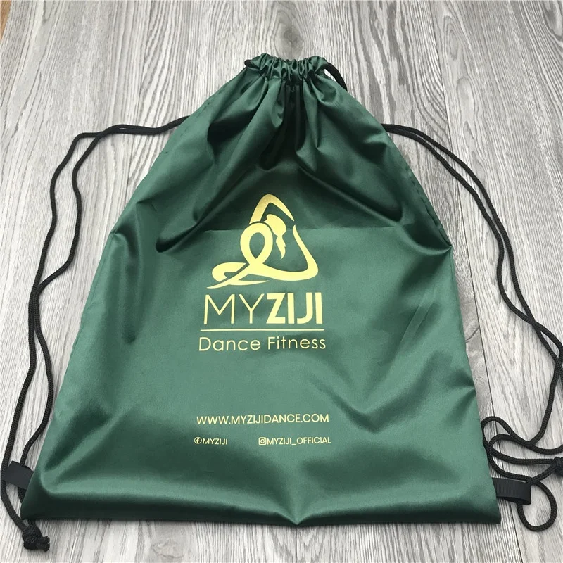 High quality custom satin Backpack bag drawstring satin backpack string bags