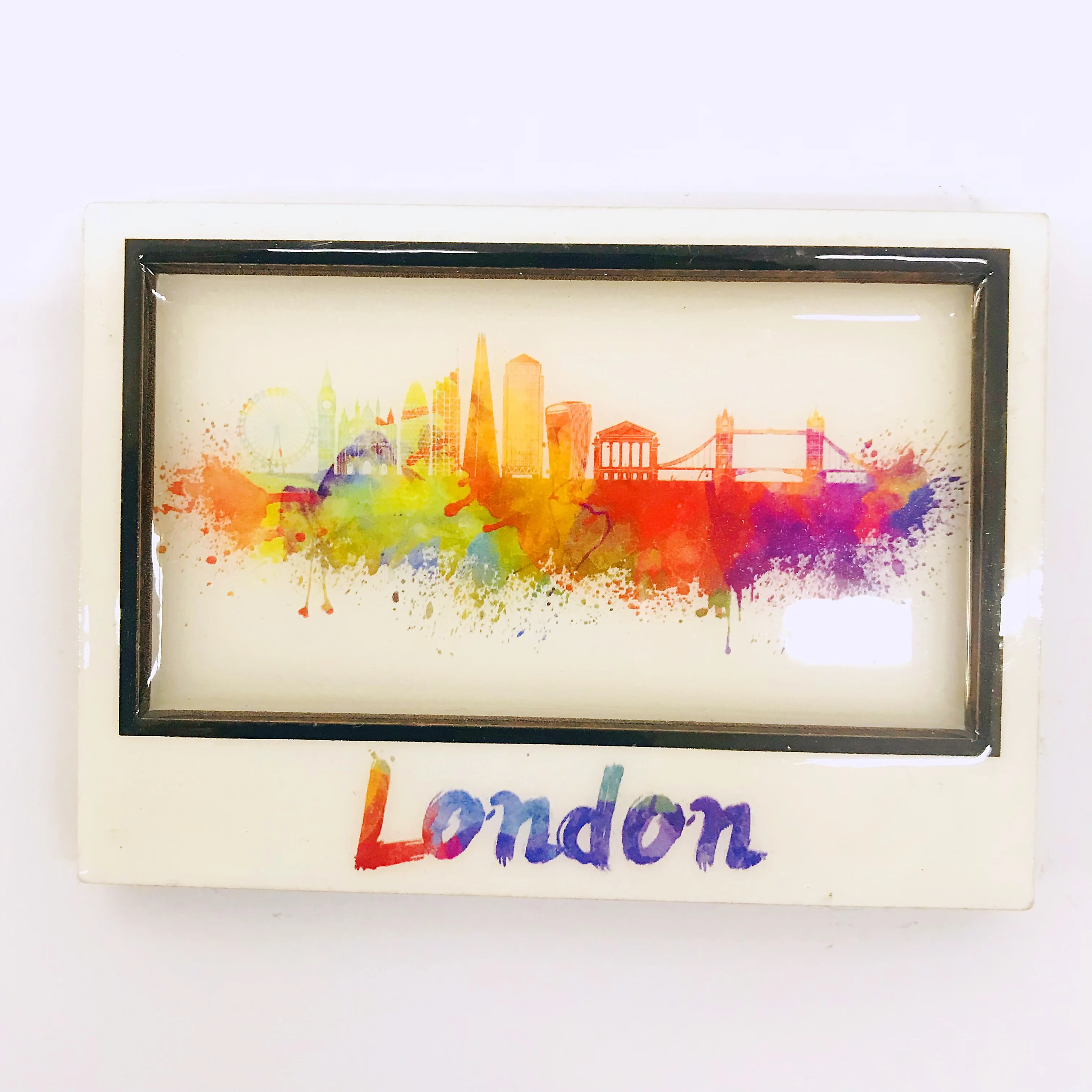 london souvenir gifts High Quality Custom MDF Epoxy Souvenir magnet