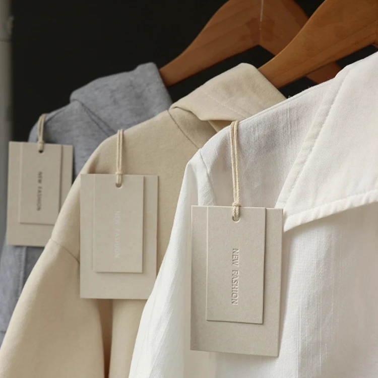 Chinese manufacturer clothing tags labels custom paper tags label hang swing tag for garment clothing