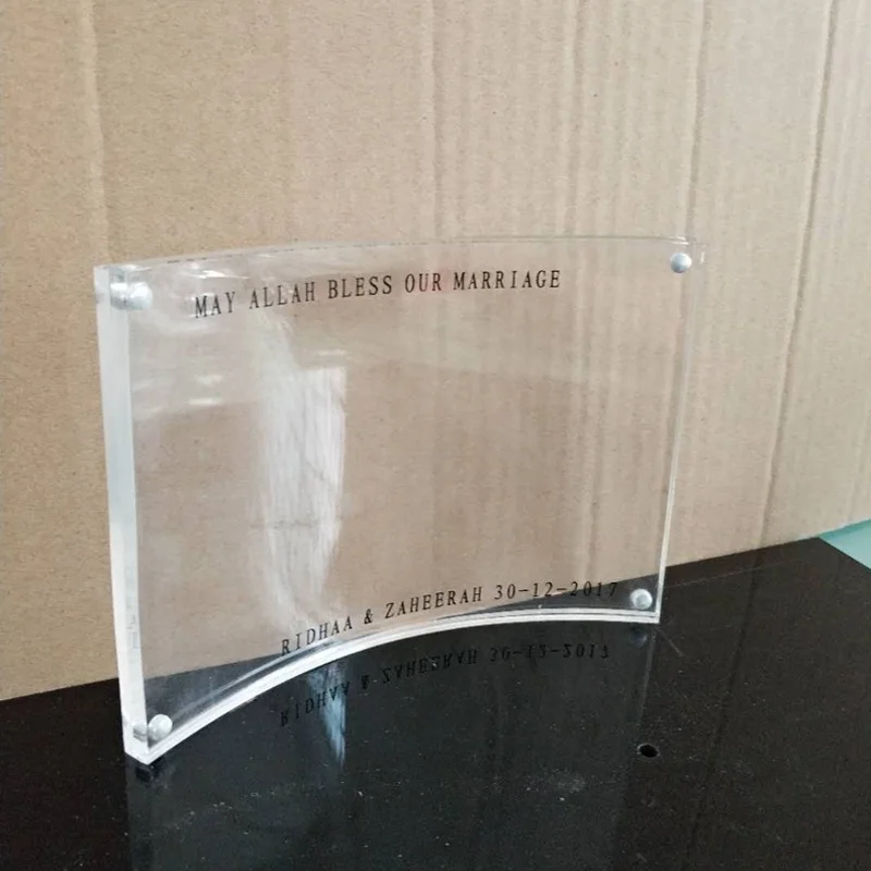 Curve Magnetic 4x6 Photo Frame Latest Design Of Acrylic Picture Frame Customized